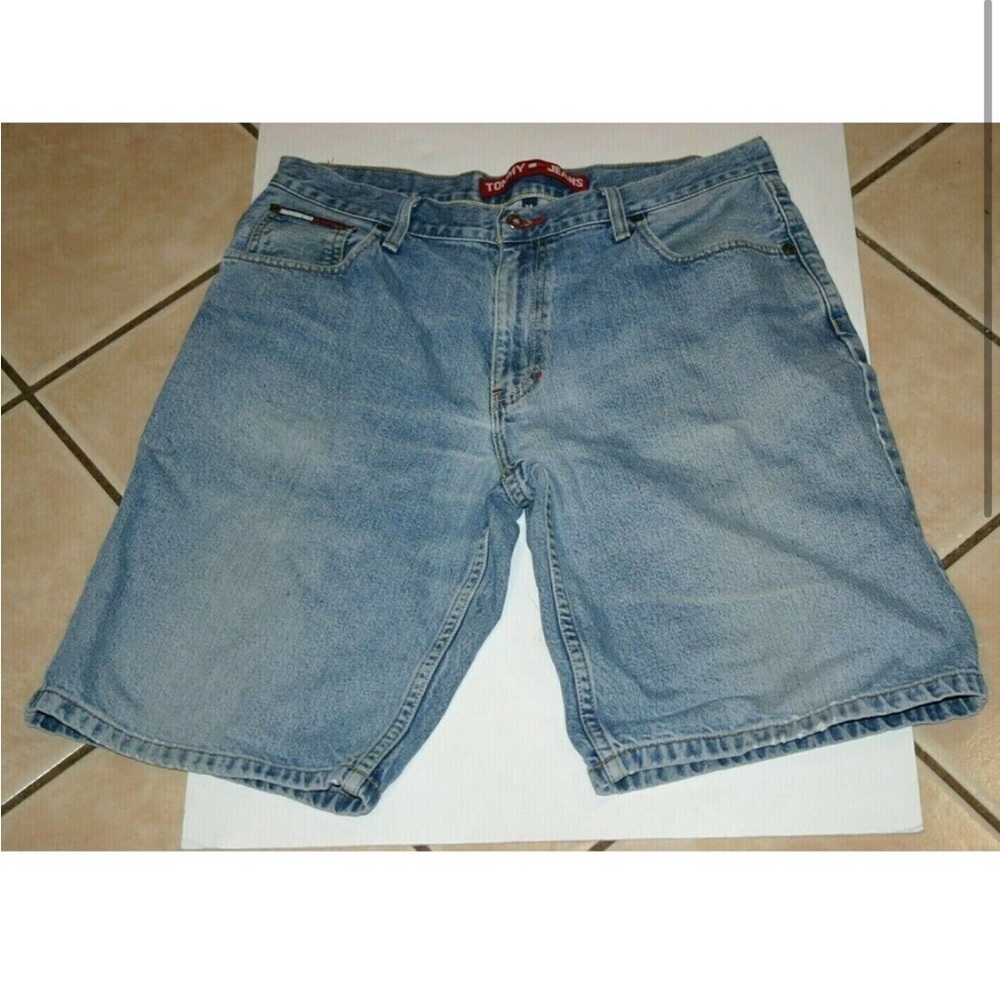 Tommy Hilfiger shorts mens 34 x 11 denim blue